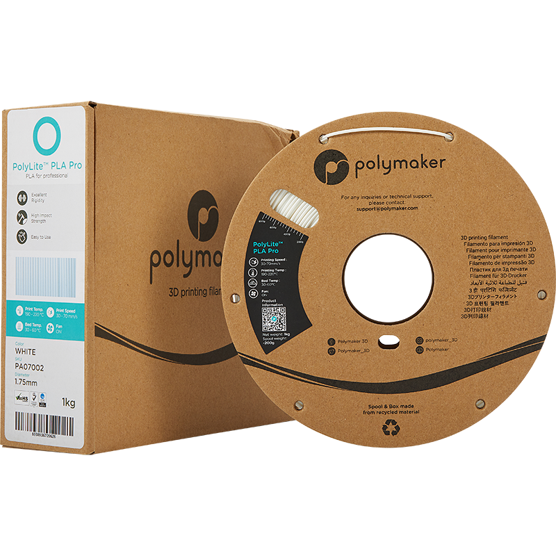 Polymaker PolyLite PLA PRO - 1kg - 1.75mm - Oranžinis