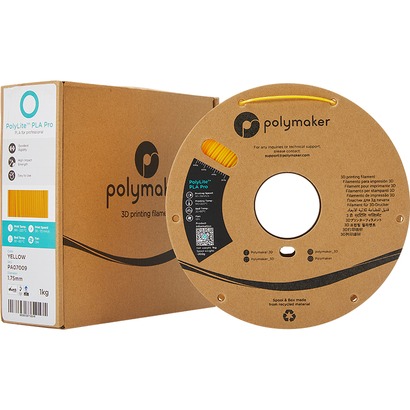 Polymaker PolyLite PLA PRO - 1kg - 1.75mm - Oranžinis