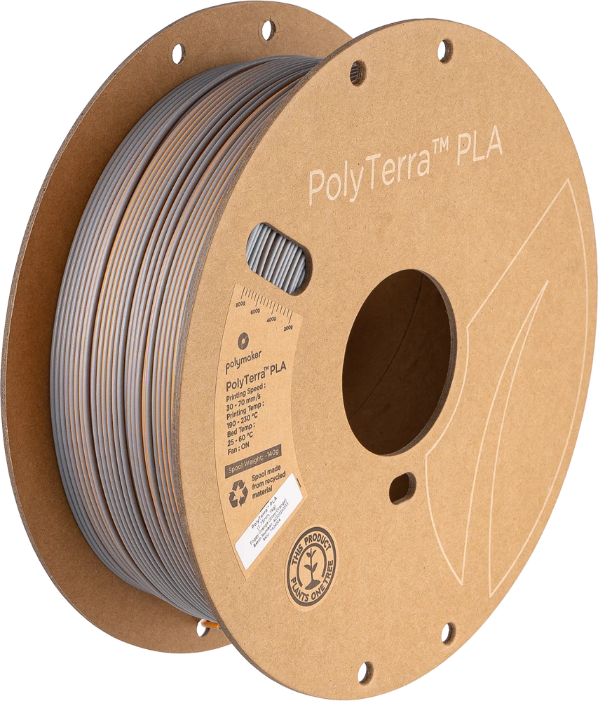 Polymaker PolyLite Silk PLA Dual Color - 1.75mm - 1kg - Sovereign Auksinis-Violetinis