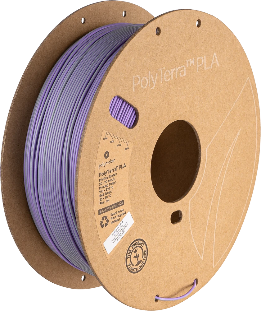 Polymaker PolyLite Silk PLA Dual Color - 1.75mm - 1kg - Sovereign Auksinis-Violetinis