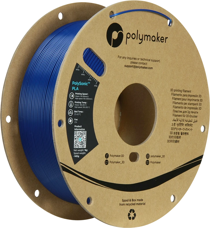 Polymaker PolySonic didelio greičio PLA 1,75 mm 1kg - Baltas