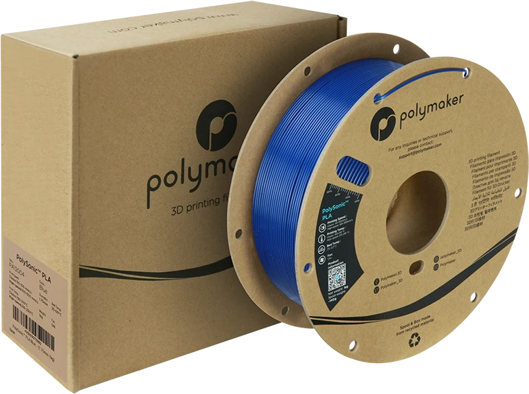 Polymaker PolySonic didelio greičio PLA 1.75mm 1kg - Raudona