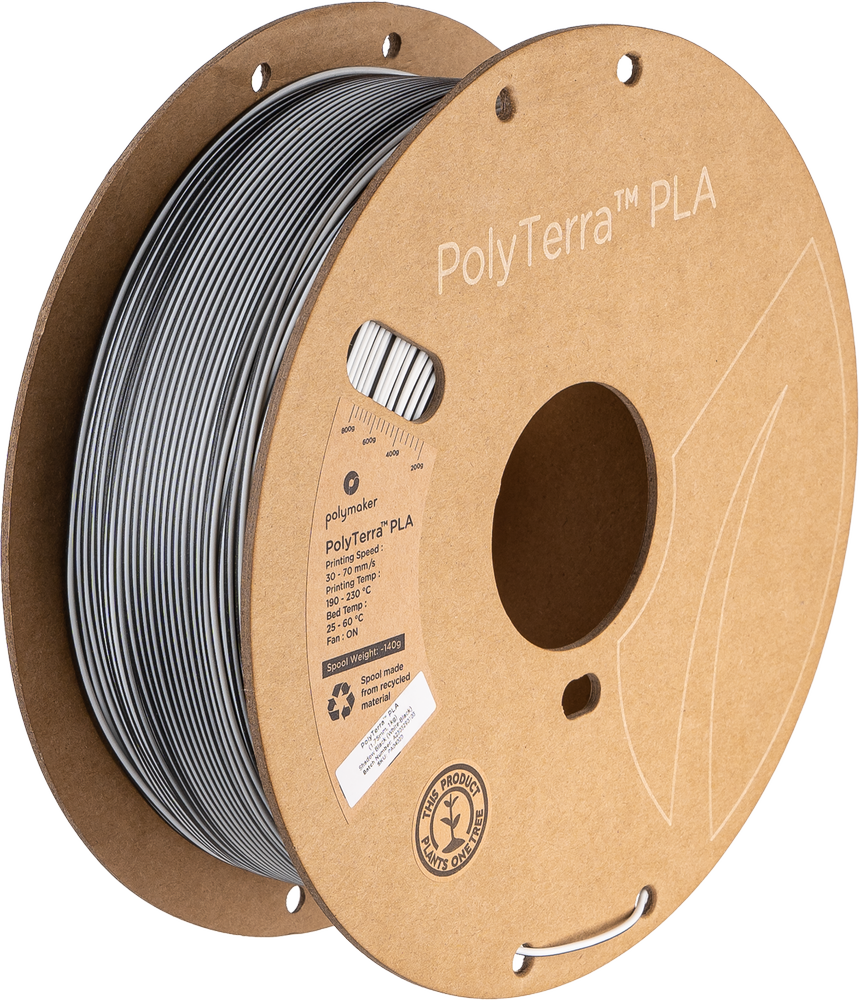 Polymaker Polyterra PLA gradient plastikas 1kg 1.75mm - Summer (Savannah Geltona-Arctic Teal)