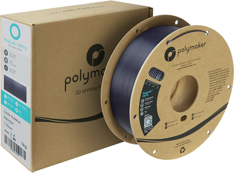 Polymaker PolyLite PETG plastikas 1kg 1.75mm - Dark Violetinė