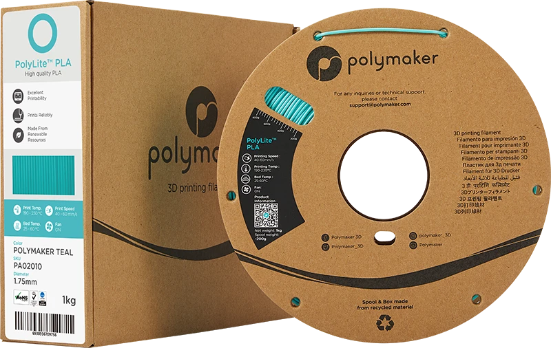 Polymaker PolyLite PLA - 1.75mm - 1kg - Silk Žalias