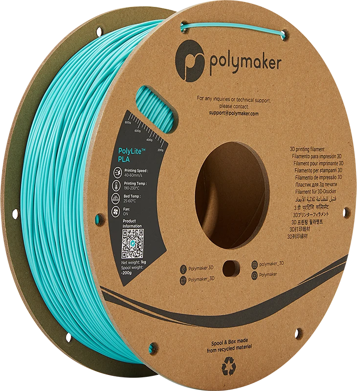 Polymaker PolyLite PLA - 1.75mm - 1kg - Silk Žalias