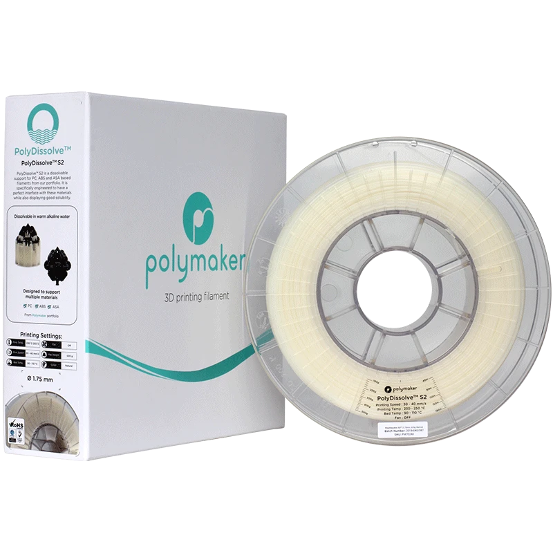 Polymaker PolyDissolve S2 PVA siūlas su pakuote