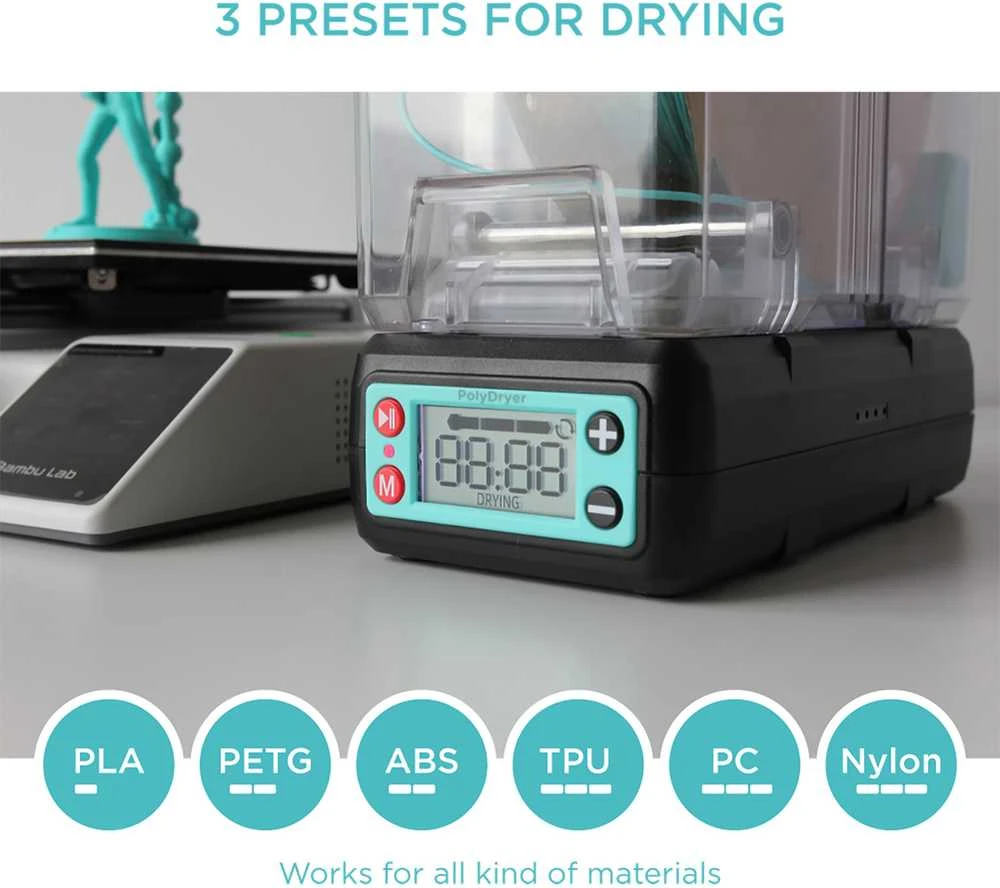 PolyDryer - plastiko džiovintuvas - Polymaker dokas