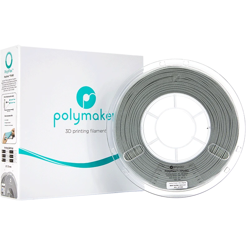 Pilki Polymaker PolyFlex TPU siūlai su pakuote
