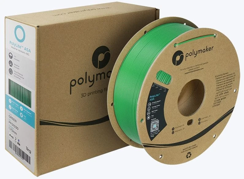 Polymaker PolyLite ASA plastikas 1kg 1.75mm - Žalias