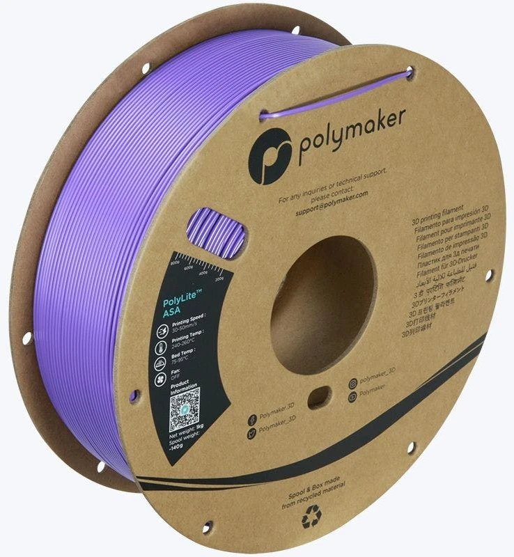 Polymaker PolyLite ASA plastikas 1kg 1.75mm - Violetinė