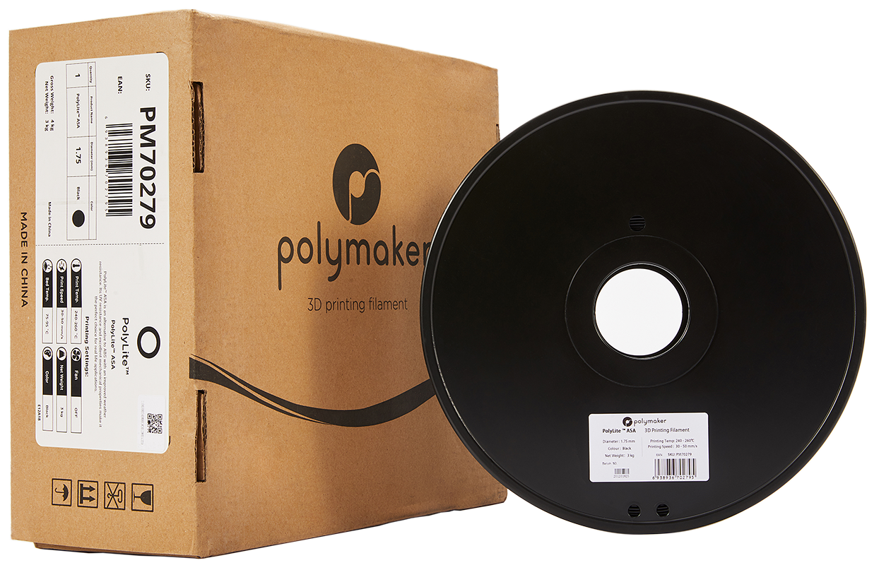 Polymaker PolyLite ASA - 3kg - 1.75mm - Juodas