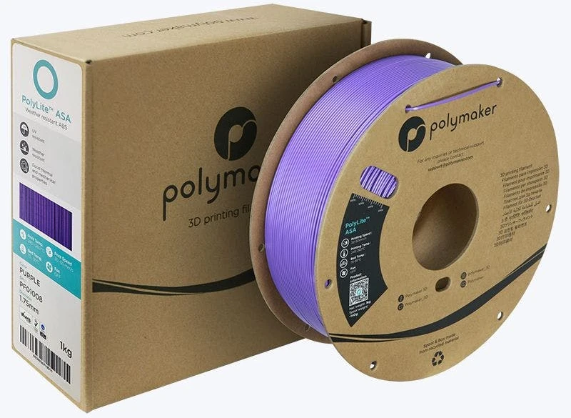 Polymaker PolyLite ASA plastikas 1kg 1.75mm - Violetinė