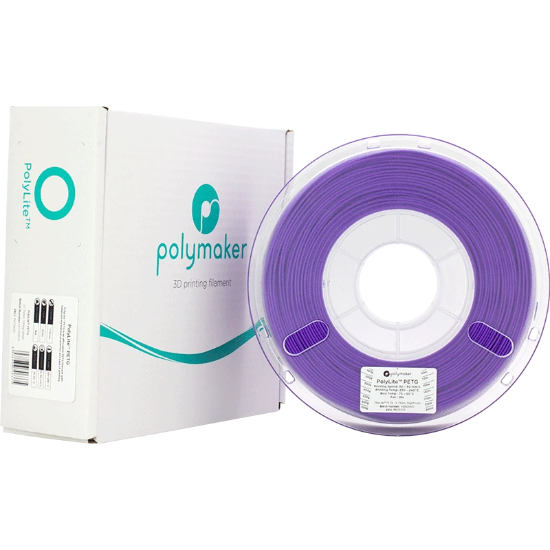 Polymaker PolyLite PETG violetinė ritė su pakuote