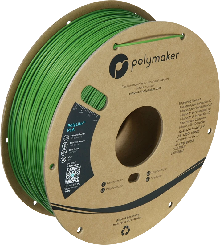 Polymaker PolyLite PLA Jungle žalia ritė