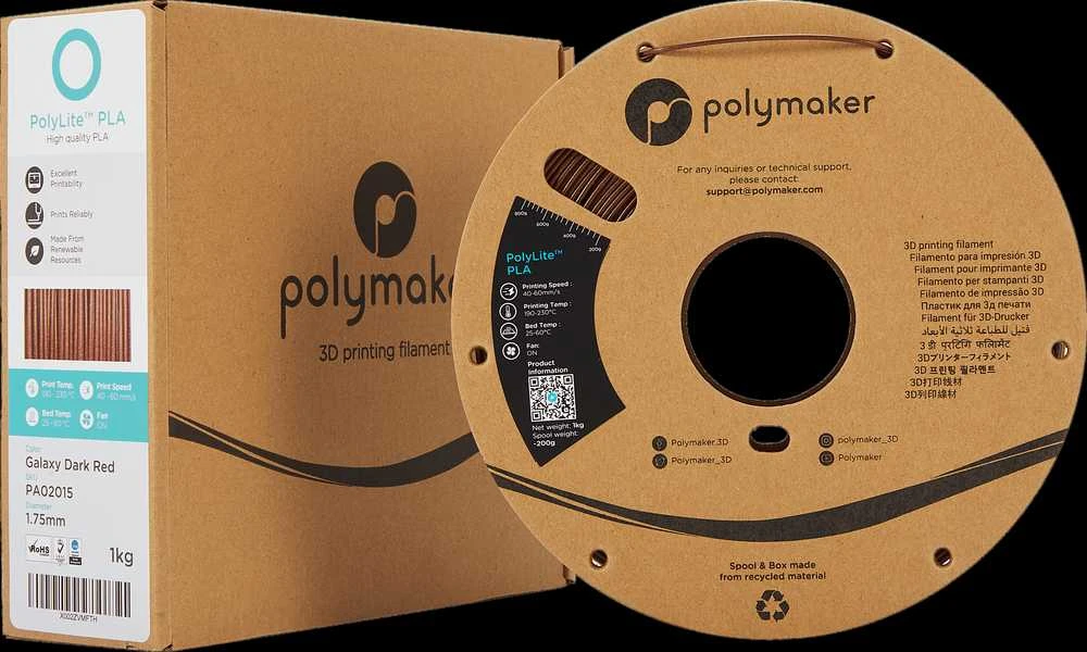 Polymaker PolyLite PLA ritė su pakuote