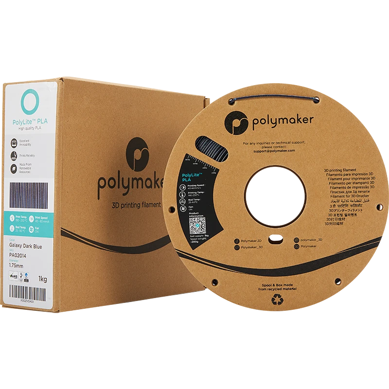 Polymaker PolyLite PLA ritė su kartonine pakuote