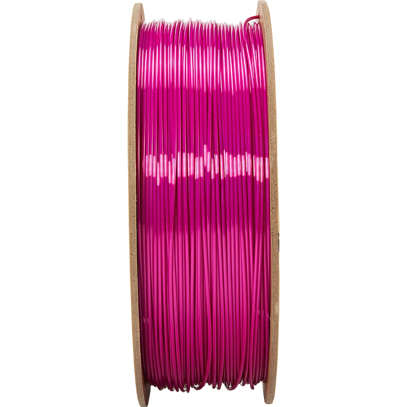 PolyLite PLA Silk Magenta ritinys iš profilio