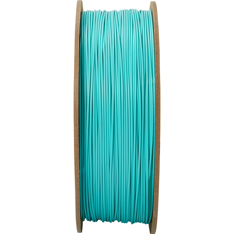 Polymaker PolyLite PLA teal spalvos ritė šoniniu kampu