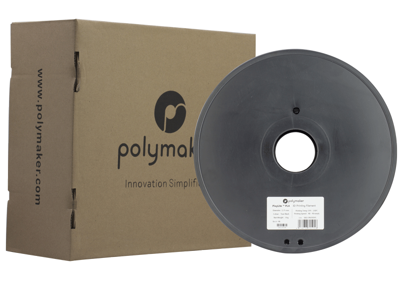 Polymaker PolyLite PLA - 3kg - 1.75mm - Juodas
