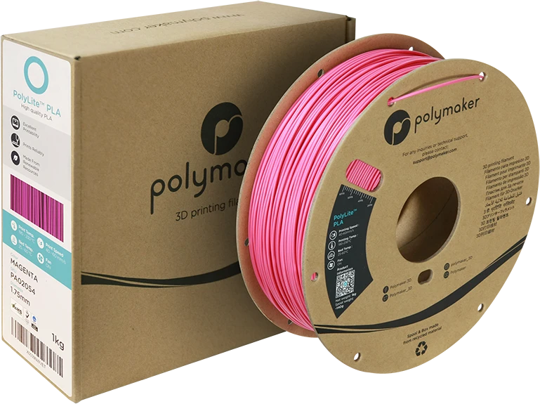 Polymaker PolyLite PLA plastikas 1kg 1.75mm - Magenta