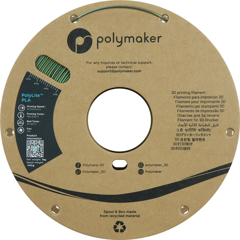 Polimaker Polimaker PolyLite PLA Starlight - 1kg - 1,75mm - Aurora