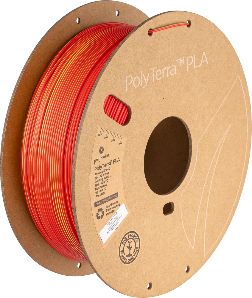 Polymaker PolyLite Silk PLA Dual Color - 1.75mm - 1kg - Banquet Gold-Magenta