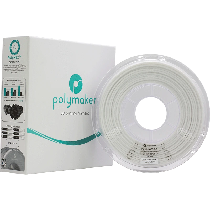 Polymaker PolyMax Tough PC 2.85 mm 0.75kg - Juodas