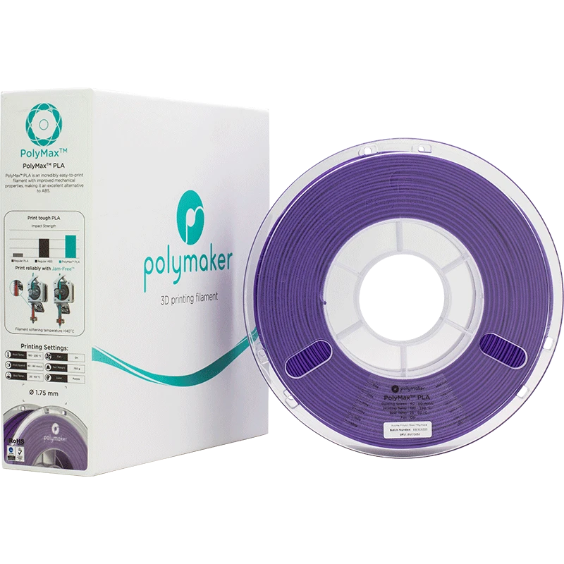 Polymaker PolyMax Tough PLA violetinė ritė su dėžute