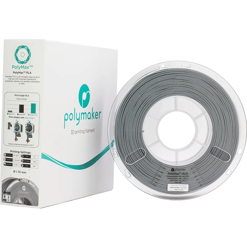 Polymaker PolyMax pilkas siūlas su pakuote