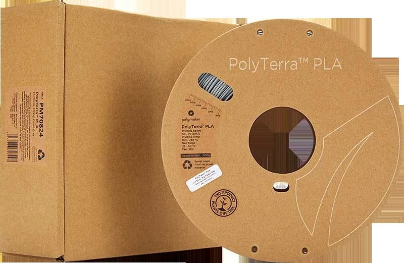 Polmask Polymaker PolyTerra PLA - 1kg - 1.75mm - Fossil Pilkas
