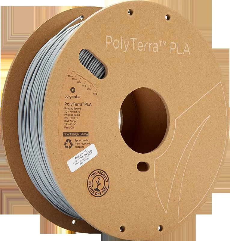 Polmask Polymaker PolyTerra PLA - 1kg - 1.75mm - Fossil Pilkas