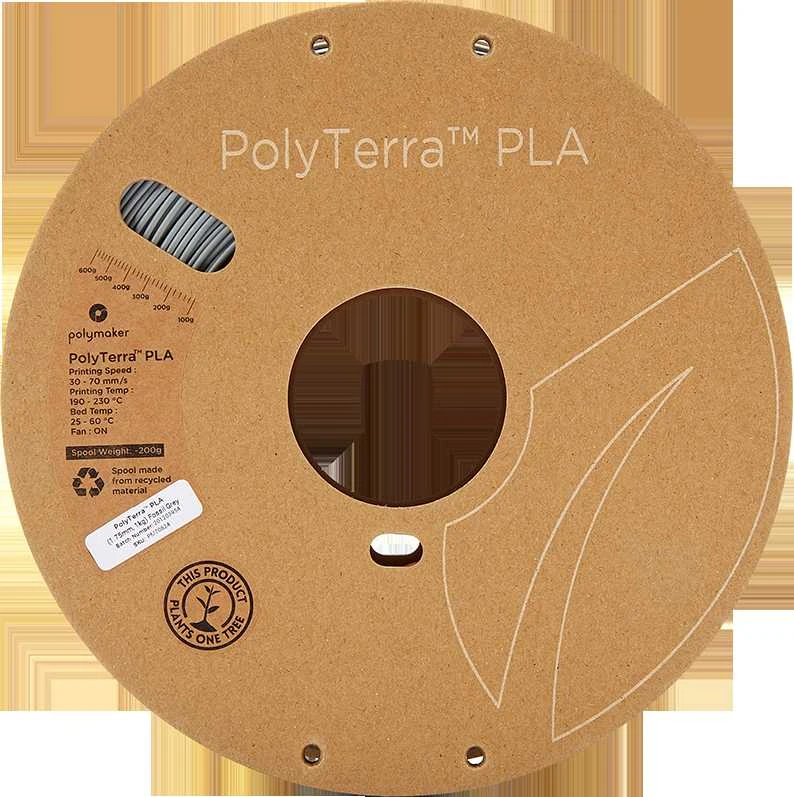 Polmask Polymaker PolyTerra PLA - 1kg - 1.75mm - Fossil Pilkas