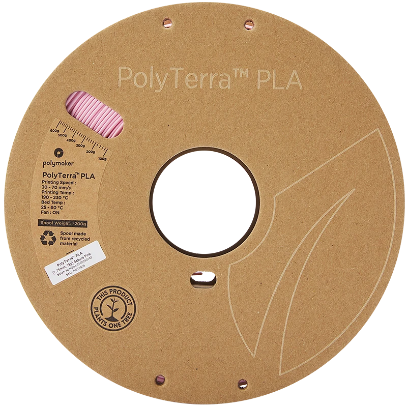 Polmask Polymaker PolyTerra PLA - 1kg - 1.75mm - Sakura Rožinė