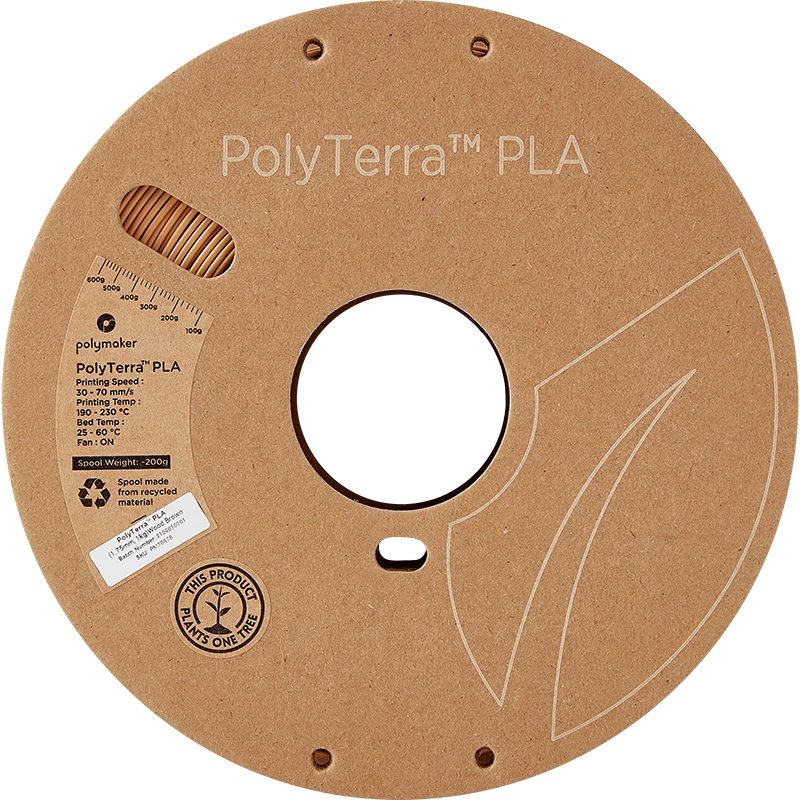 PolyTerra PLA medinė ruda gija, 1 kg kartoninė ritė