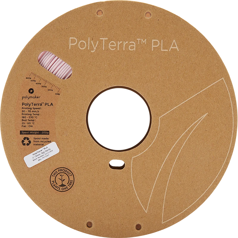 PolyTerra PLA Candy rožinė gija