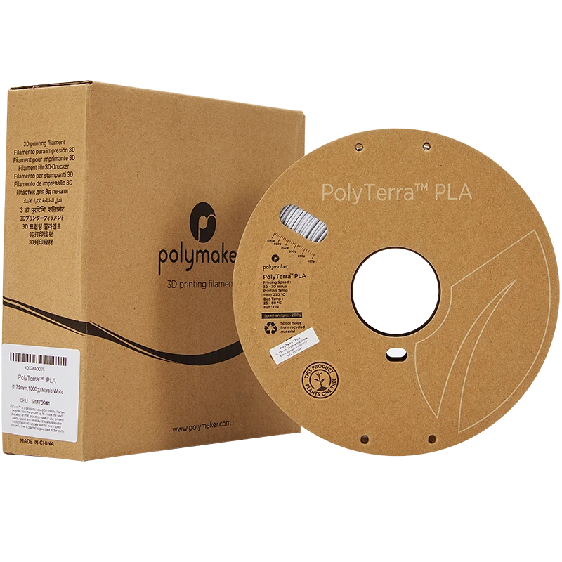 Polymaker PolyTerra PLA - 1kg - 1.75mm - Marble Baltas
