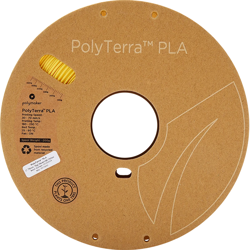 Polymaker PolyTerra PLA Savannah geltona 1kg ritė