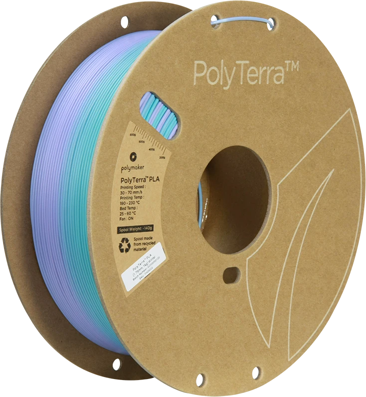Polymaker Polyterra PLA gradient plastikas 1kg 1.75mm - Winter (Ice-Violetinė)