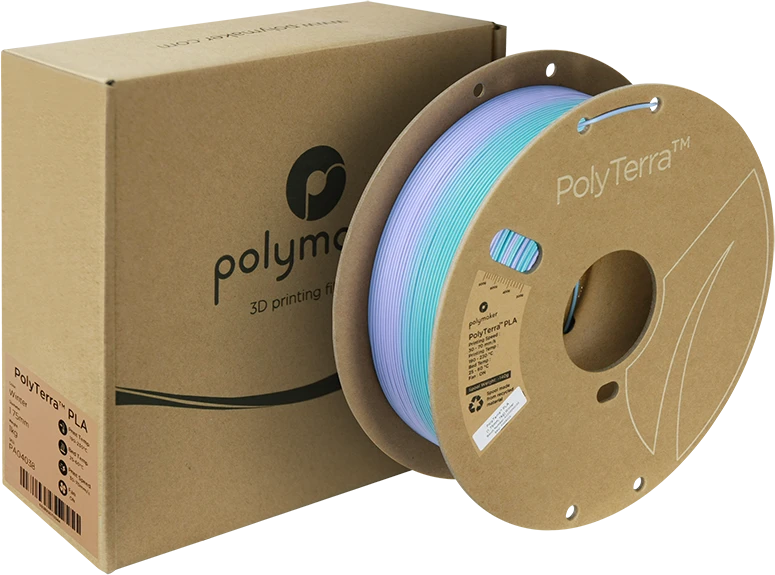 Polymaker Polyterra PLA gradient plastikas 1kg 1.75mm - Winter (Ice-Violetinė)