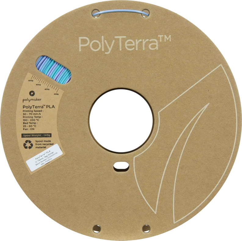 Polymaker Polyterra PLA gradient plastikas 1kg 1.75mm - Winter (Ice-Violetinė)