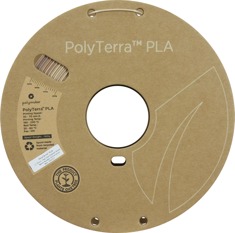 Polymaker Polyterra PLA gradient plastikas 1kg 1.75mm - Wood