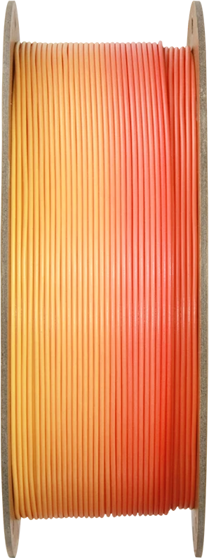 Polymaker Polyterra PLA gradient plastikas 1kg 1.75mm - Fall (Oranžinis-Lava Raudona)