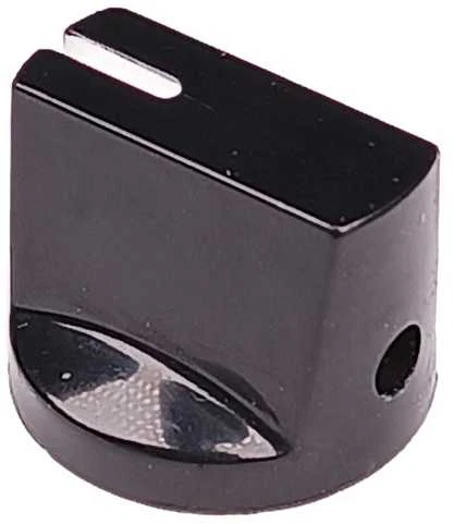 Juoda potenciometro rankenėlė 6mm ašiai