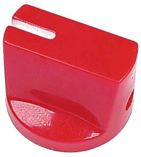 Oem Potenciometro rankenėlė - ašis 6 mm - aukštis 17 mm - Raudona rankenėlė 1 vnt