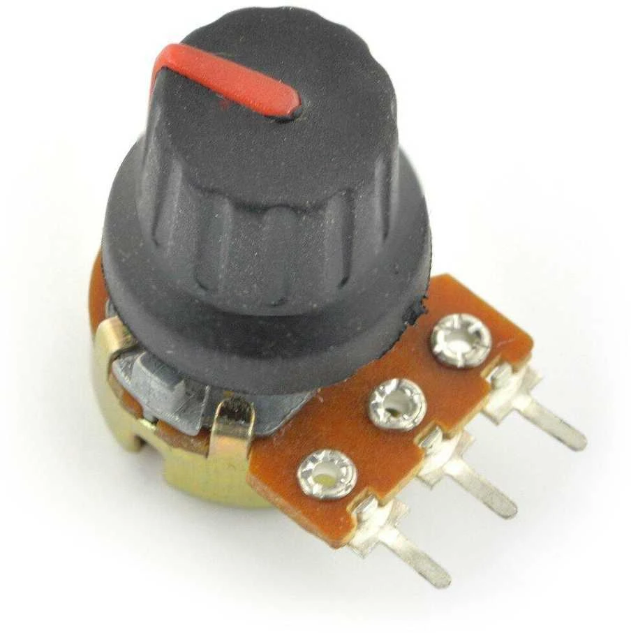 Oem Potenciometro rankenėlė GC16 raudona - 6/16mm - x5