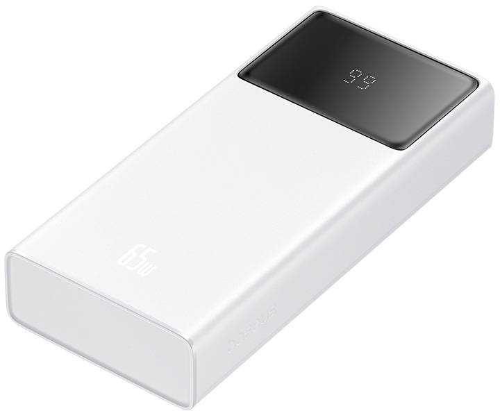 Power Bank Baseus Star-Lord, 20000mAh 65W + USB – USB-C laidas (baltas)
