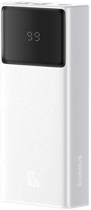 Power Bank Baseus Star-Lord, 20000mAh 65W + USB – USB-C laidas (baltas)