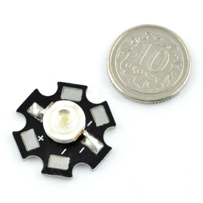 Oem Power LED Star 1W - mėlynas su radiatoriumi