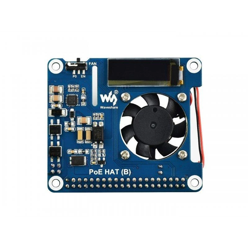 Waveshare PoE HAT (B) su aktyviu ventiliatoriumi